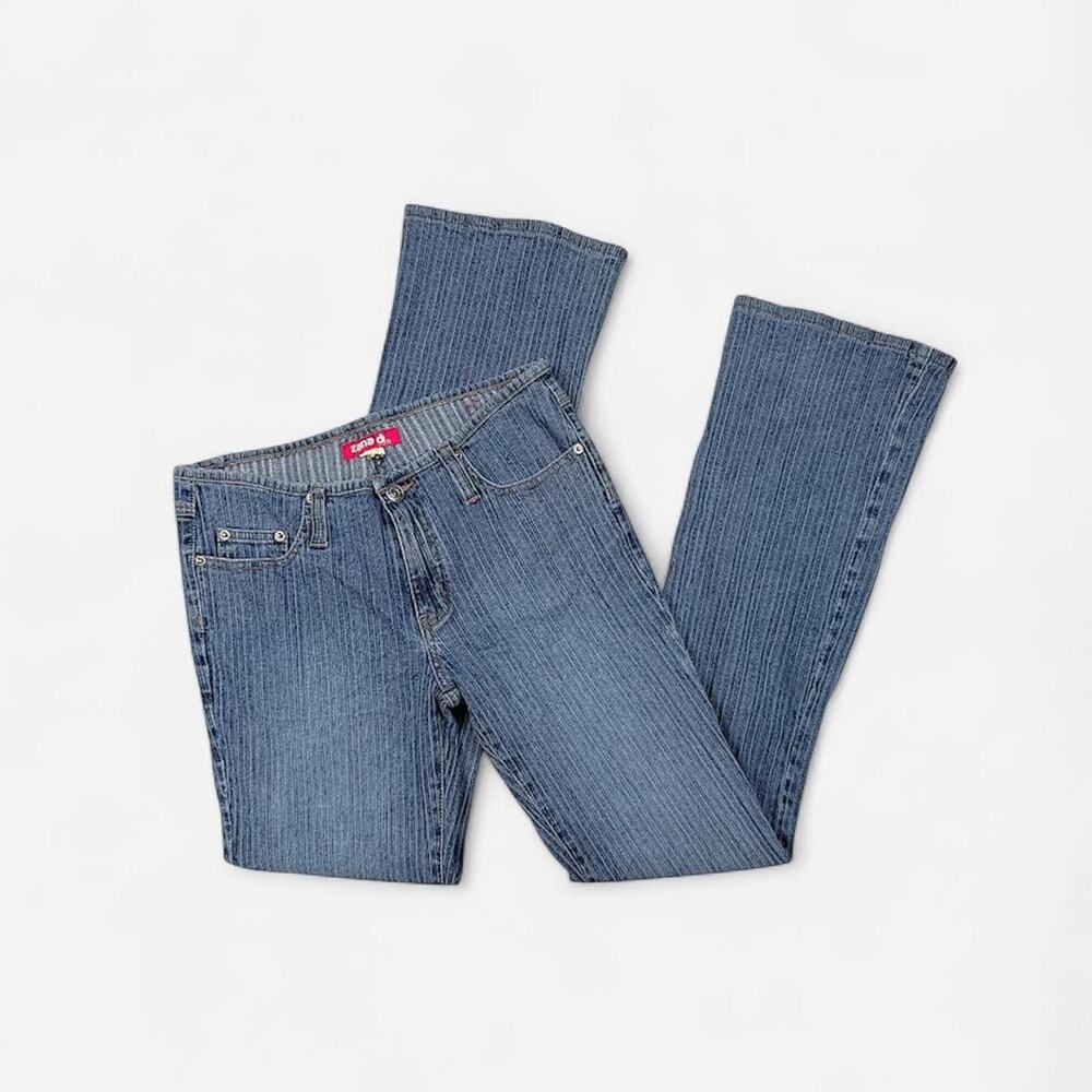 Zana Di Jeans y2k European vintage low rise striped flare jeans - fits like S
